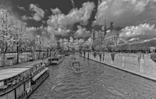 Seine river and Cathedral Notre-Dame, Paris, France