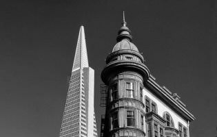 Sentinel Building and Transamerica Pyramid, San Francisco, USA