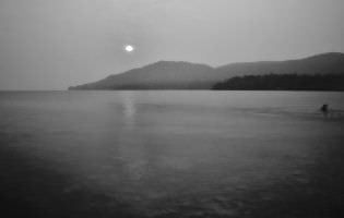 Atardecer en el lago Petén Itzá