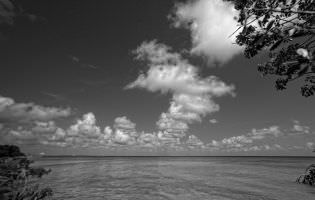 Some clouds on the Caribbean Sea